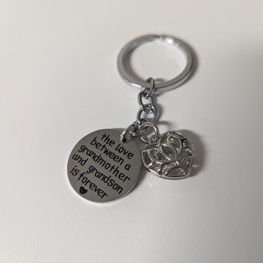Grandmother and grandson keychain